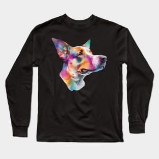 Surrealism art style dog, vibrant, calm brown eyes #4 Long Sleeve T-Shirt